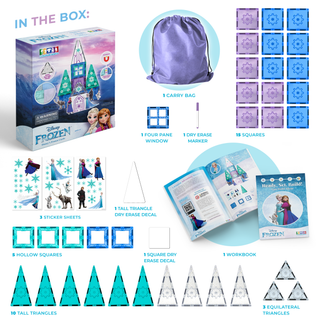 Official Disney Frozen Castle Magnetic Tile Set - 41-Piece