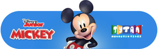 Build & Explore Mickey Mouse Clubhouse & Train with Tytan Magnetic Tiles