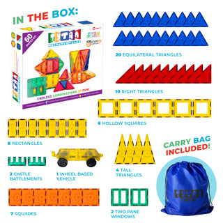 Tytan® Magnetic Tile Building Set – 60-Piece
