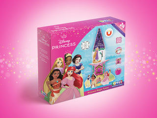 [COMING SOON, PREORDER TODAY!] Official Disney Princess Magnetic Character Tiles – 24-Piece Set with Light-up Tile!