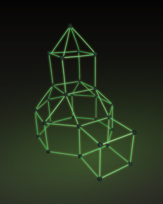 Tytan® Magnetic Tile Glow-in-the-Dark Fort Building Set – 130-Piece