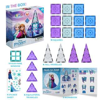 Official Disney Frozen Castle Magnetic Tile Set - 21-Piece