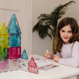 Official Disney Princess Castle Magnetic Tile Set - 70-Piece