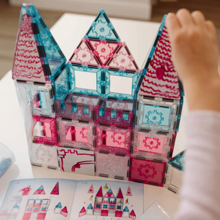 Official Disney Princess Castle Magnetic Tile Set - 70-Piece