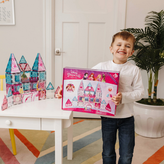 Official Disney Princess Castle Magnetic Tile Set - 70-Piece