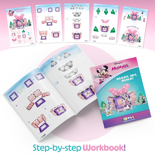 [COMING SOON, PREORDER TODAY!] Official Disney Junior Minnie Mouse Magnetic Character Tiles – 21-Piece
