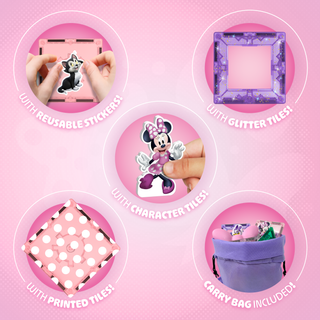[COMING SOON, PREORDER TODAY!] Official Disney Junior Minnie Mouse Magnetic Character Tiles – 21-Piece