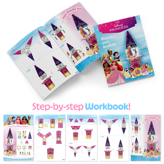 [COMING SOON, PREORDER TODAY!] Official Disney Princess Magnetic Character Tiles – 24-Piece Set with Light-up Tile!