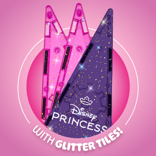 [COMING SOON, PREORDER TODAY!] Official Disney Princess Magnetic Character Tiles – 24-Piece Set with Light-up Tile!
