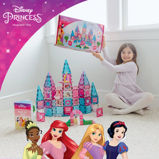 [COMING SOON, PREORDER TODAY!] Official Disney Princess Magnetic Tile Set – 167-Piece JUMBO Castle