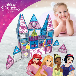 Official Disney Princess Castle Magnetic Tile Set - 70-Piece