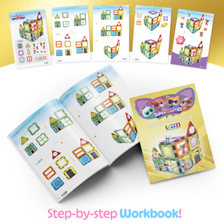 [COMING SOON, PREORDER TODAY!] Official Disney Junior SuperKitties Magnetic Tile Set – 17-Piece