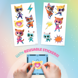 [COMING SOON, PREORDER TODAY!] Official Disney Junior SuperKitties Magnetic Tile Set – 17-Piece