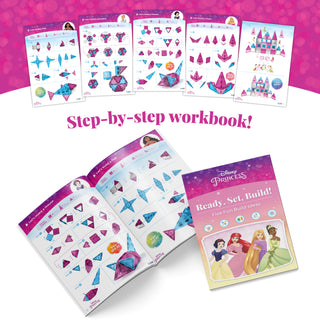 Official Disney Princess Castle Magnetic Tile Set - 70-Piece