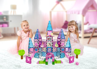 [COMING SOON, PREORDER TODAY!] Official Disney Princess Magnetic Tile Set – 167-Piece JUMBO Castle
