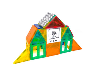 Tytan™ 60 piece Magnetic Tiles & Building Blocks With Bonus Decorative Tiles Marker and Sticker Pack