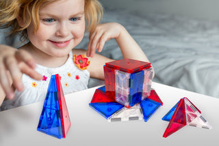 Tytan® Magnetic Tile Building Set – 60-Piece Red, White, & Blue Edition