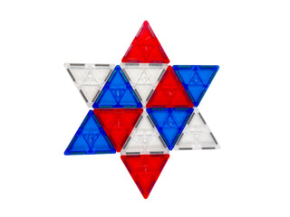 Tytan® Magnetic Tile Building Set – 60-Piece Red, White, & Blue Edition