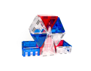 Tytan® Magnetic Tile Building Set – 60-Piece Red, White, & Blue Edition