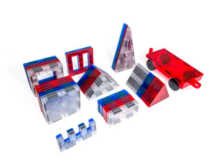 Tytan® Magnetic Tile Building Set – 60-Piece Red, White, & Blue Edition